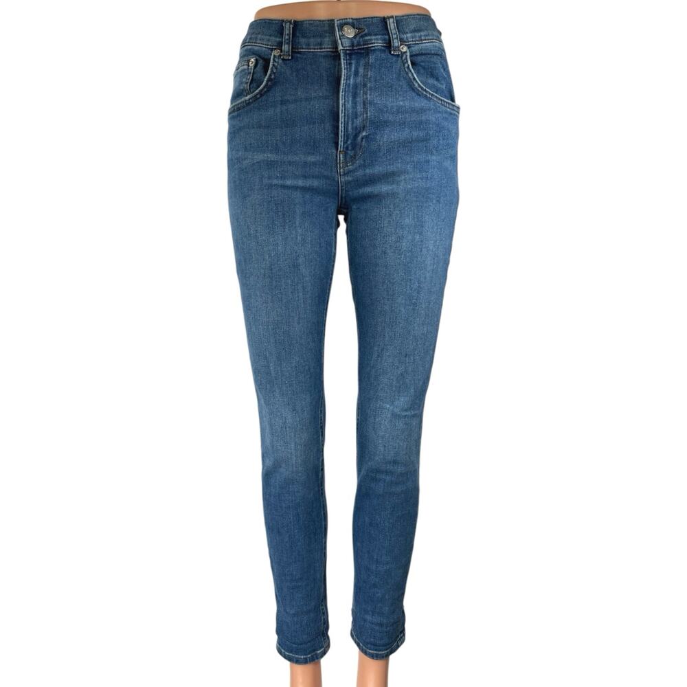 Reformation Women's Blue Destin Wash Stretch Mid Rise Skinny Denim Jeans Size 27
